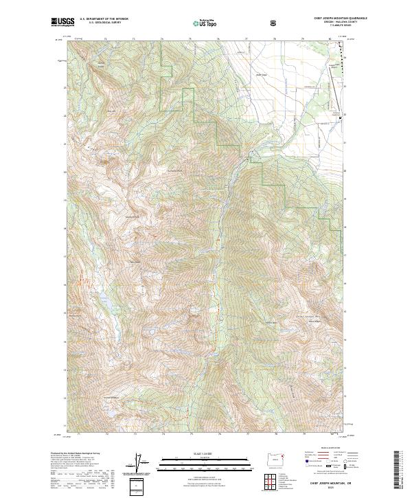 Chief Joseph Mountain topographic map thumbnail