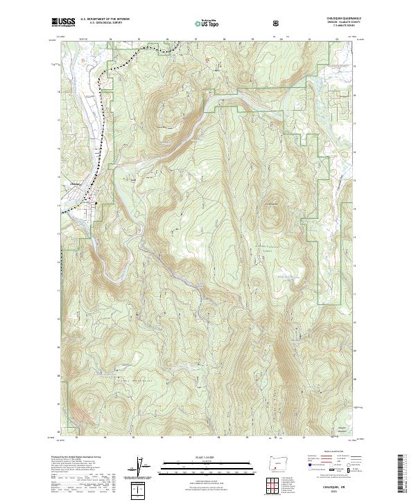 Chiloquin topographic map thumbnail