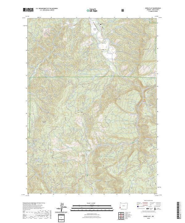 China Flat topographic map thumbnail