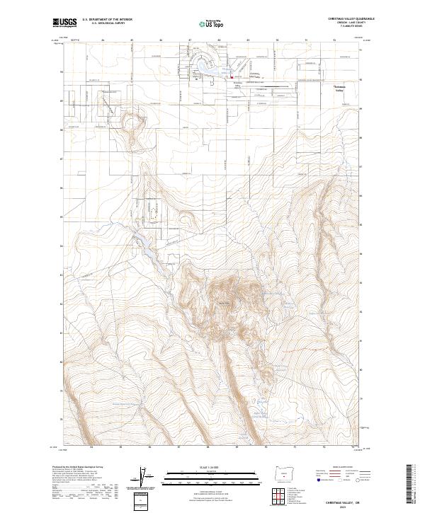 Christmas Valley topographic map thumbnail