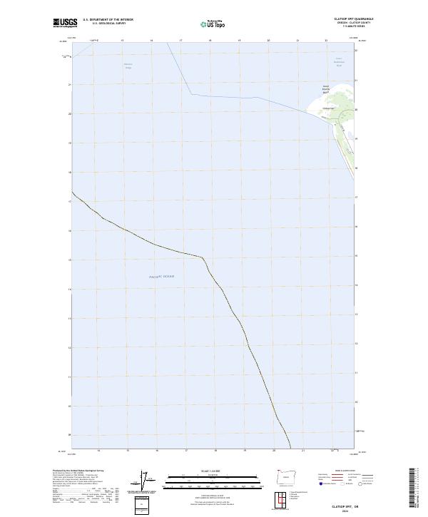 Clatsop Spit topographic map thumbnail