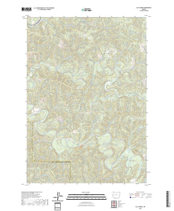 Clay Creek topographic map thumbnail