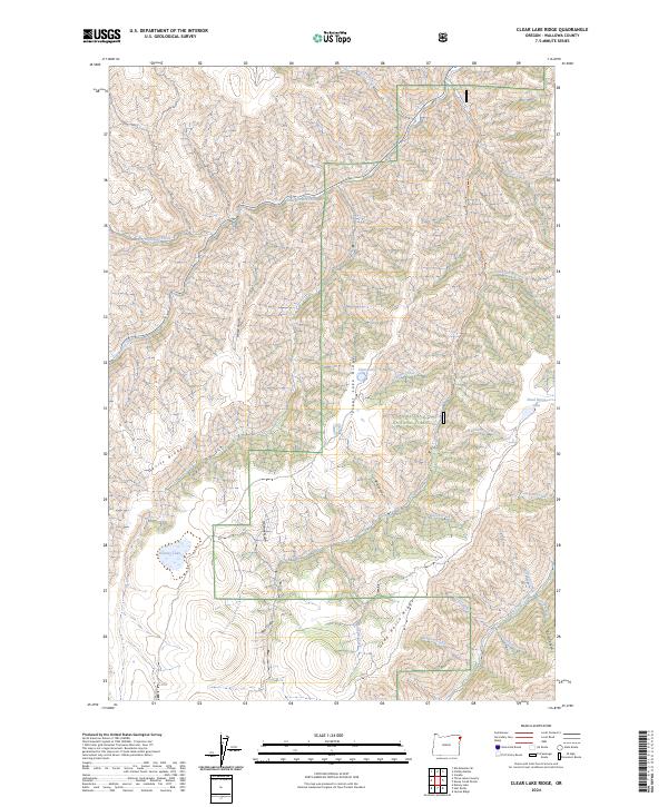 Clear Lake Ridge topographic map thumbnail