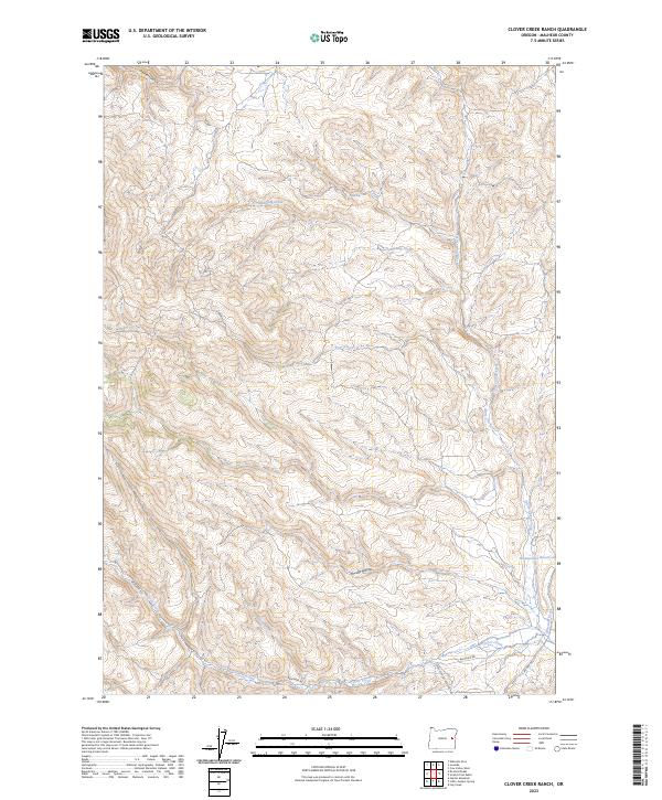 Clover Creek Ranch topographic map thumbnail