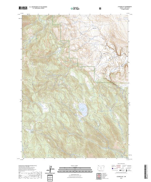 Clover Flat topographic map thumbnail