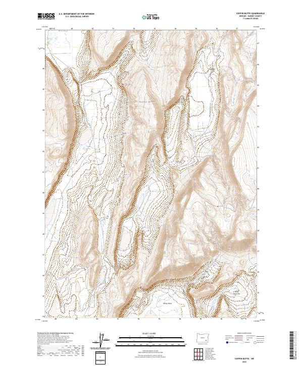 Coffin Butte topographic map thumbnail