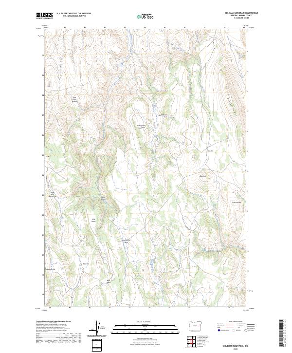 Coleman Mountain topographic map thumbnail