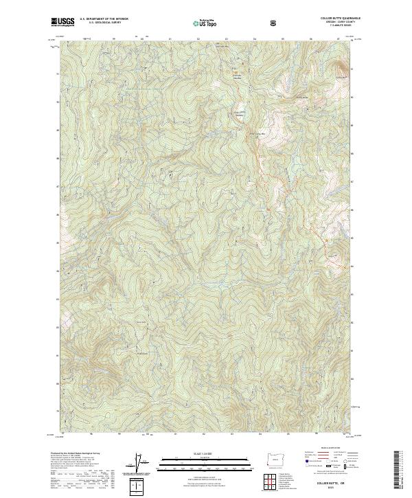 Collier Butte topographic map thumbnail