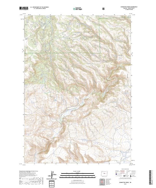 Committee Creek topographic map thumbnail