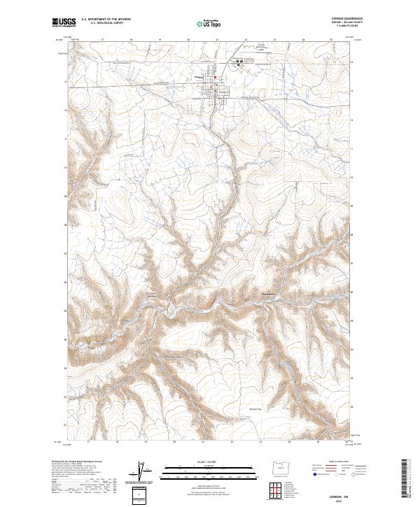 Condon topographic map thumbnail