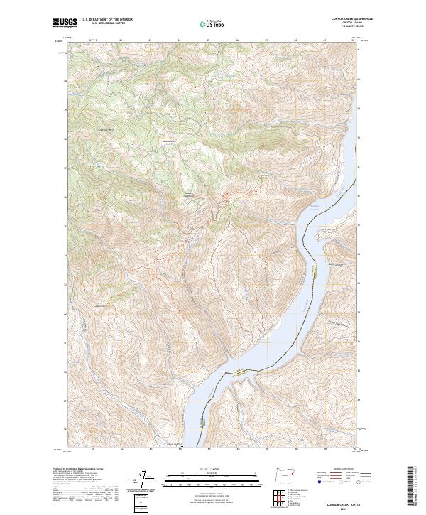 Connor Creek topographic map thumbnail
