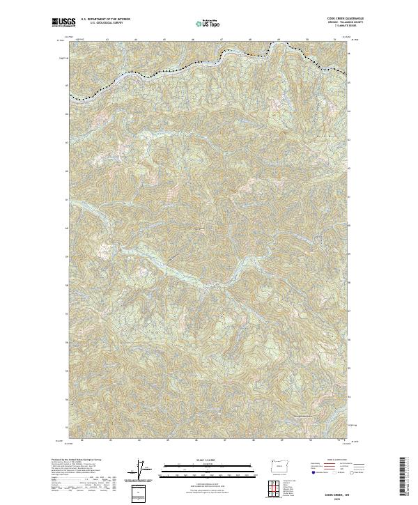 Cook Creek topographic map thumbnail