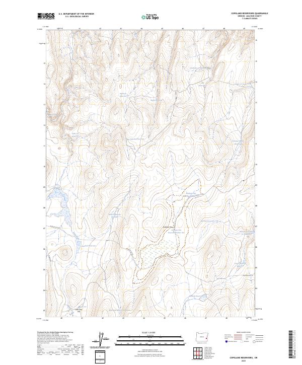 Copeland Reservoirs topographic map thumbnail