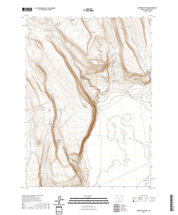 Corporation Rim topographic map thumbnail