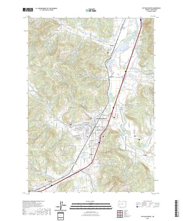 Cottage Grove topographic map thumbnail