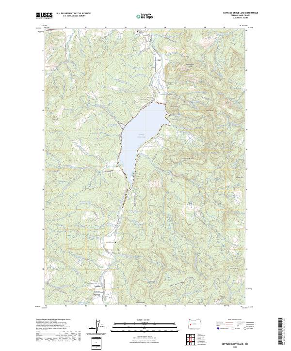Cottage Grove Lake topographic map thumbnail
