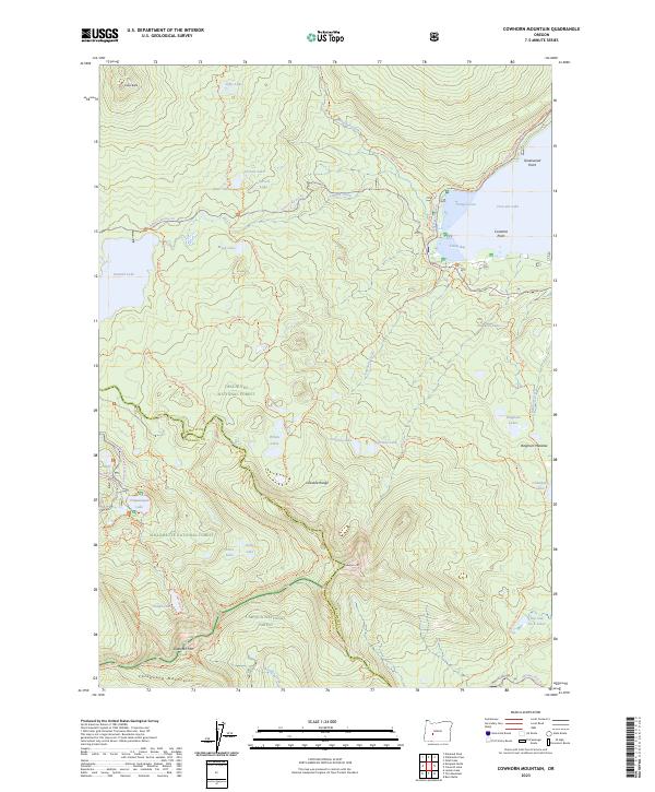 Cowhorn Mountain topographic map thumbnail