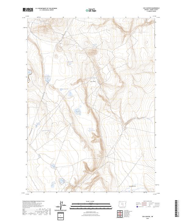 Cox Canyon topographic map thumbnail