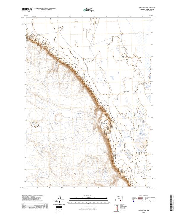 Coyote Gap topographic map thumbnail