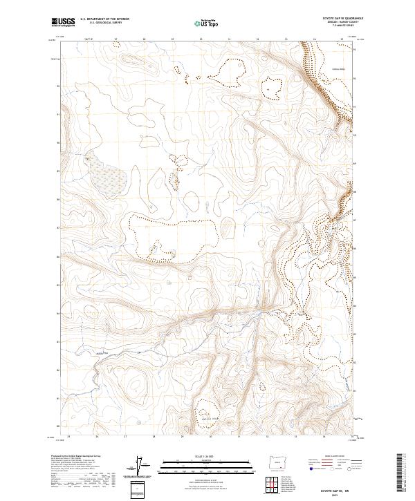 Coyote Gap SE topographic map thumbnail