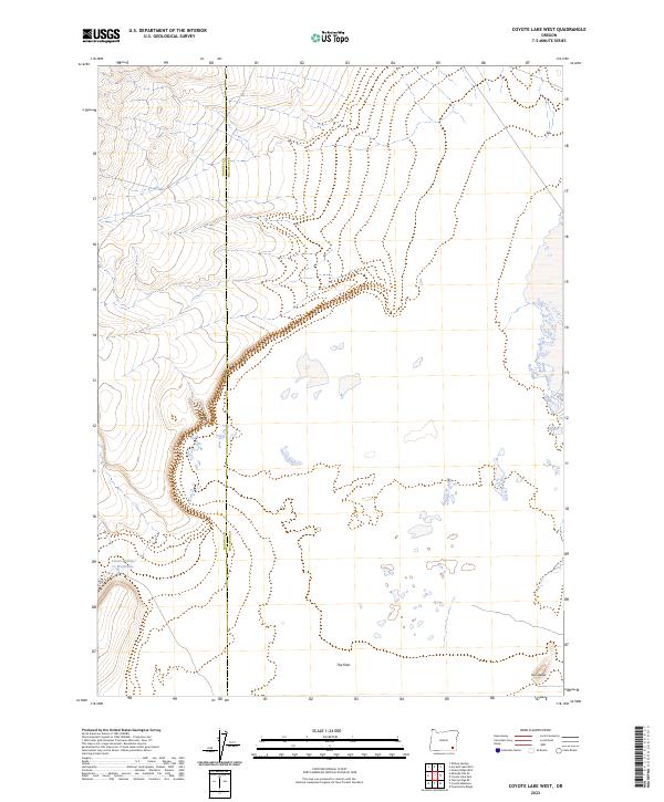 Coyote Lake West topographic map thumbnail