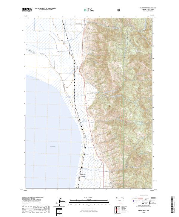 Crane Creek topographic map thumbnail