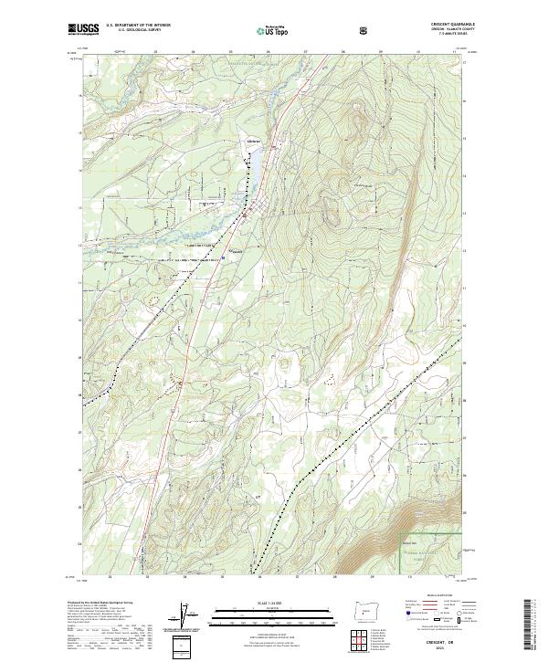Crescent topographic map thumbnail