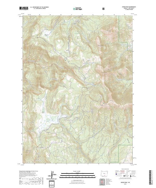 Crook Peak 2023 topographic map thumbnail