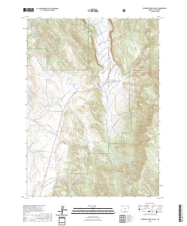 Crooked Creek Valley 2023 topographic map thumbnail
