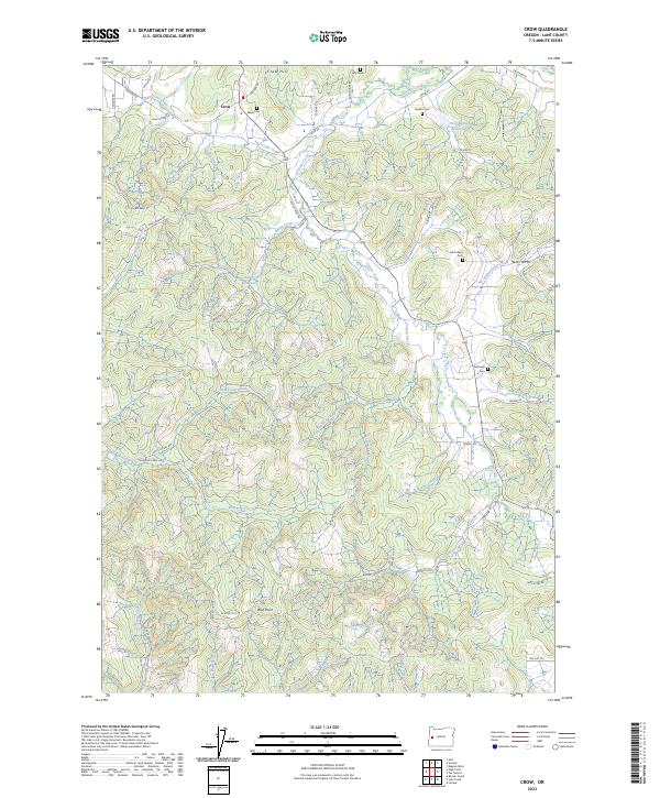 Crow topographic map thumbnail