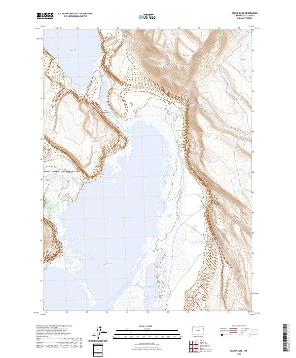 Crump Lake topographic map thumbnail