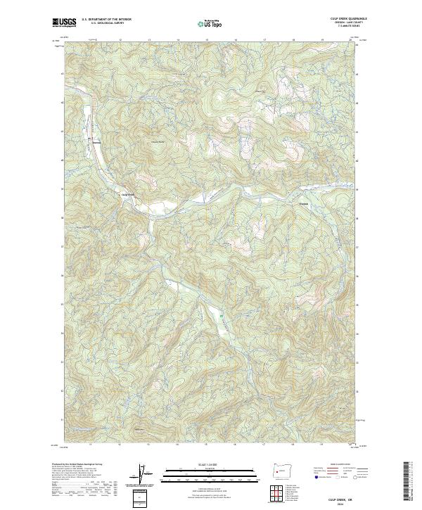 Culp Creek topographic map thumbnail