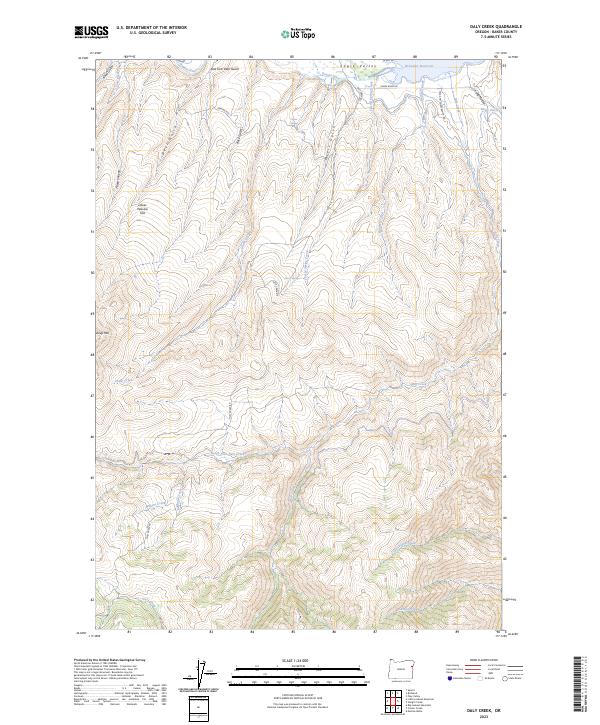 Daly Creek topographic map thumbnail