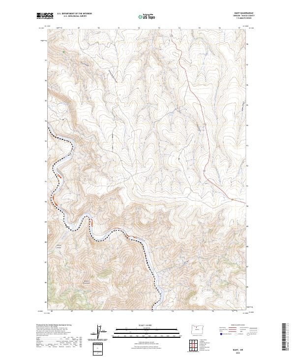 Dant topographic map thumbnail