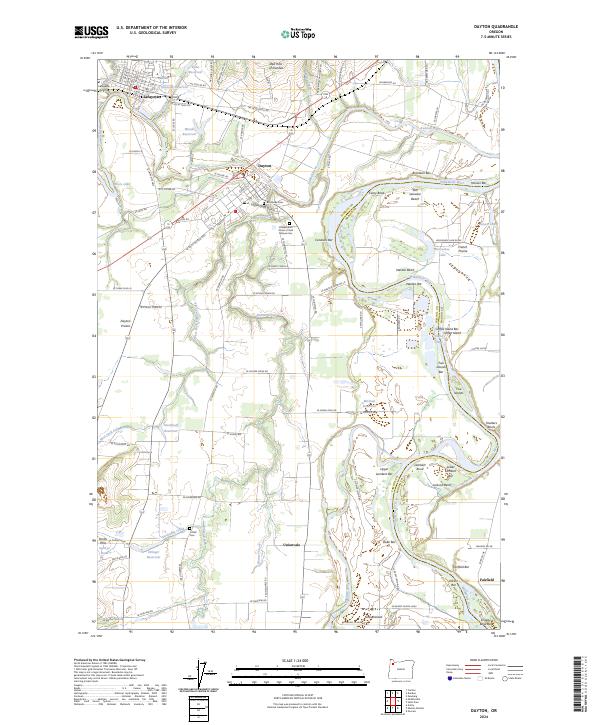 Dayton topographic map thumbnail