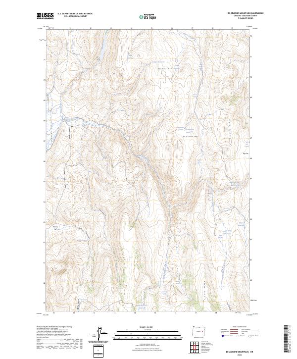 De Armond Mountain topographic map thumbnail
