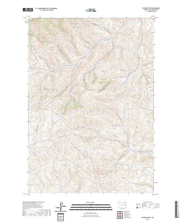 De Bord Peaks topographic map thumbnail