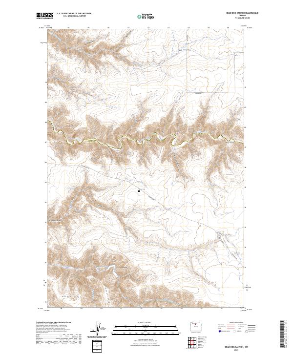Dead Dog Canyon topographic map thumbnail