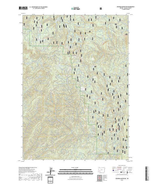 Deadman Mountain topographic map thumbnail