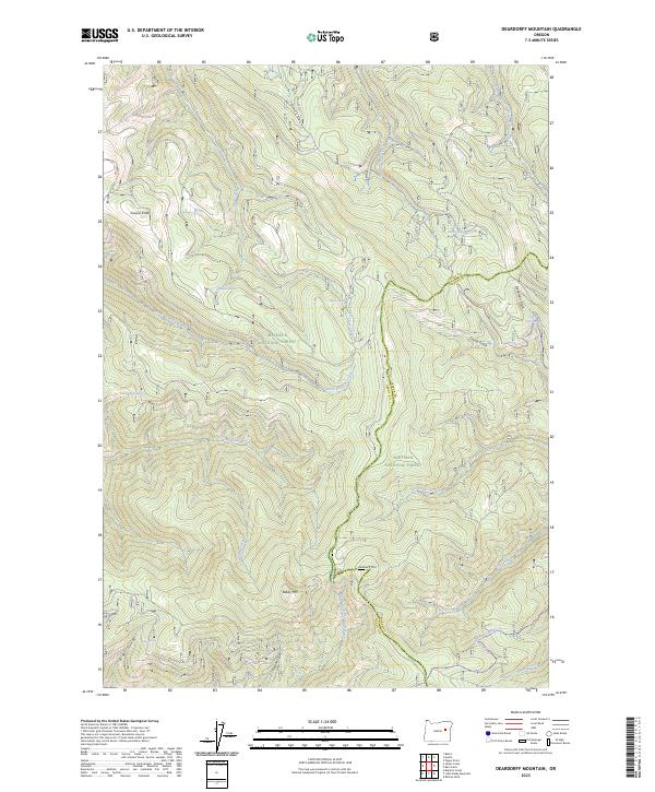 Deardorff Mountain topographic map thumbnail