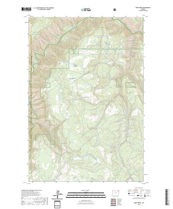 Deep Creek topographic map thumbnail