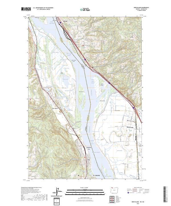 Deer Island topographic map thumbnail