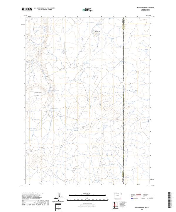 Defeat Butte topographic map thumbnail