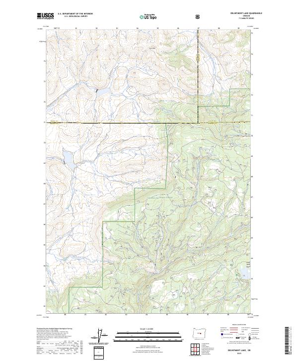 Delintment Lake topographic map thumbnail