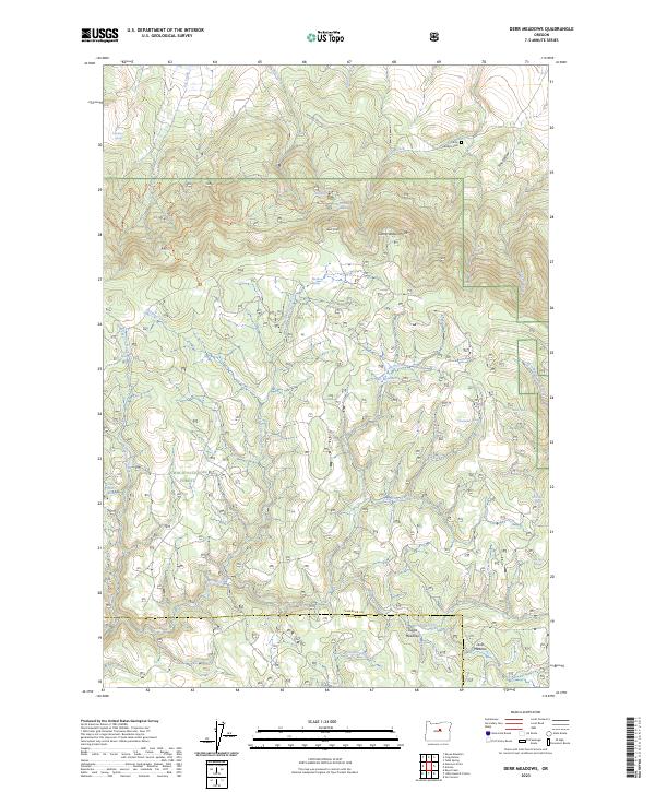 Derr Meadows topographic map thumbnail