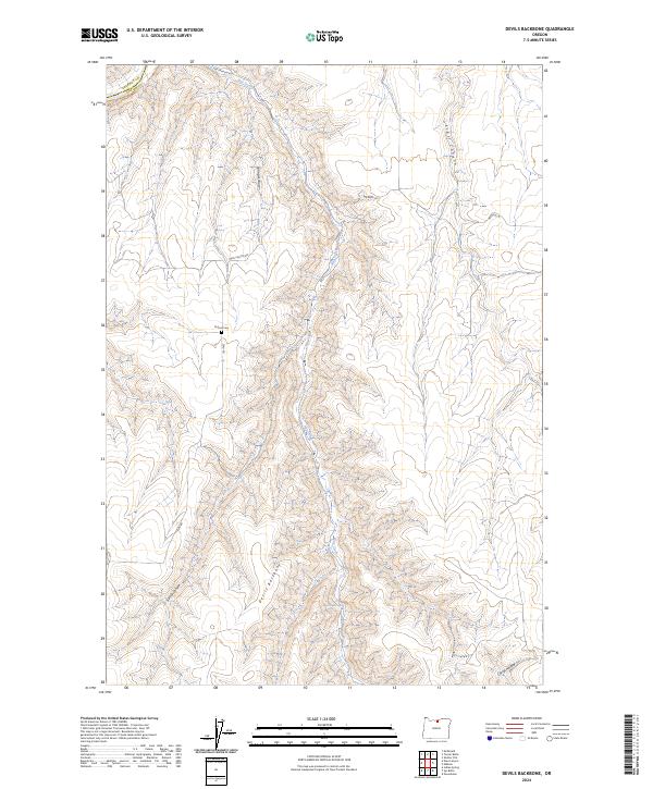 Devils Backbone topographic map thumbnail