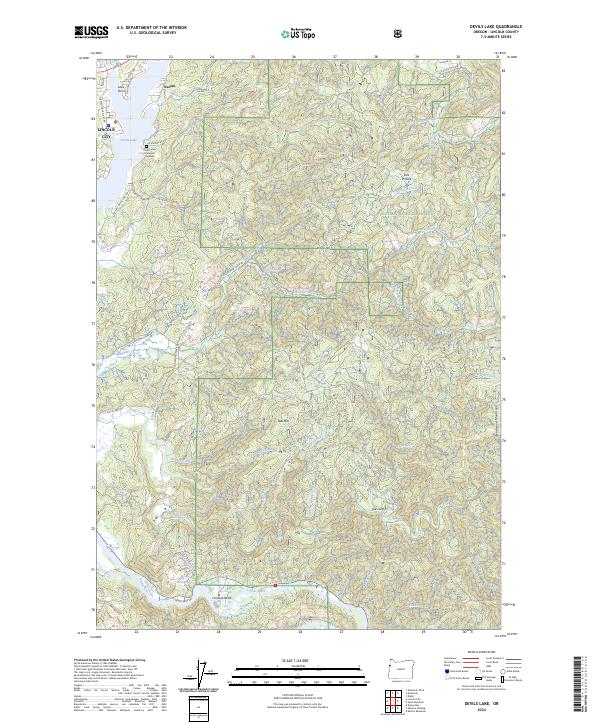 Devils Lake topographic map thumbnail