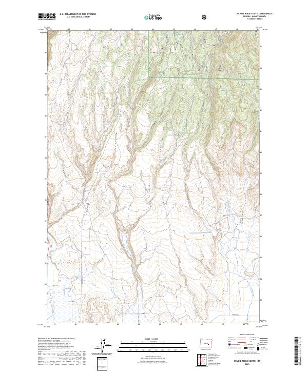 Devine Ridge South topographic map thumbnail