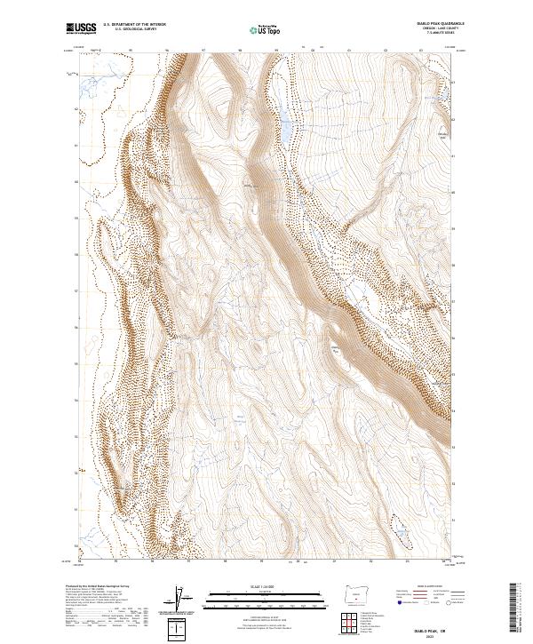 Diablo Peak topographic map thumbnail