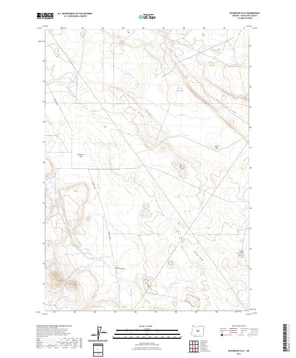 Dickerson Flat topographic map thumbnail